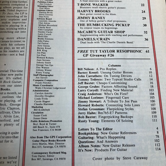 Vintage Guitar Magazines Lot of 10 Guitar Player, Frets, 1979-1983 Duane Allman - Picture 8 of 16